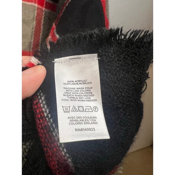 Loft Plaid Poncho One Size - Picture 3 of 4